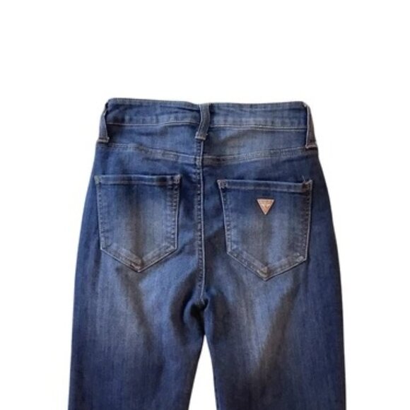Guess Jeans Women's 24 Waist Blue Denim Stretch Jegging Jeans Mid-Rise - Picture 5 of 9